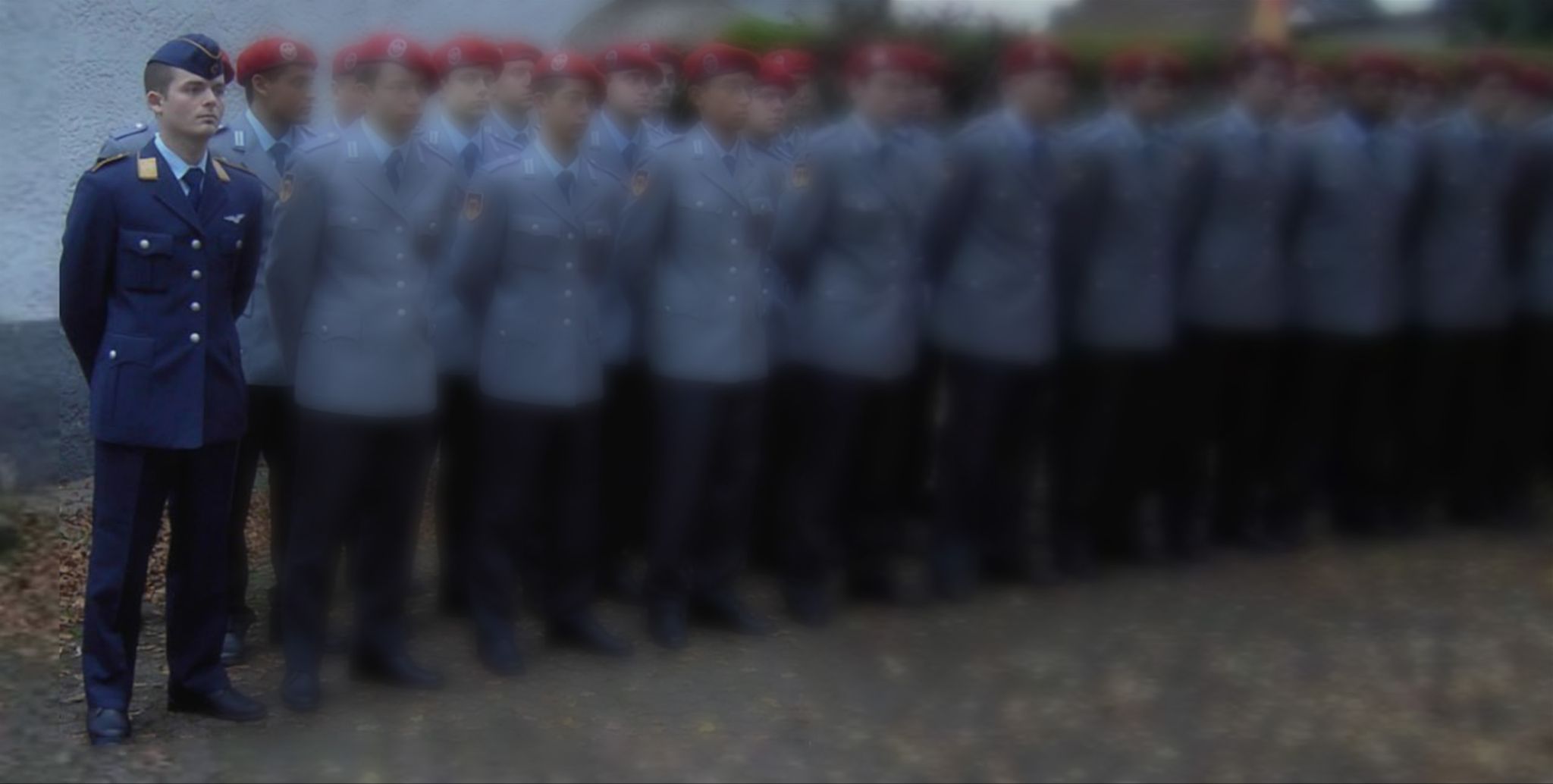 Andreas Barth in Air Force uniform at a German military ceremony