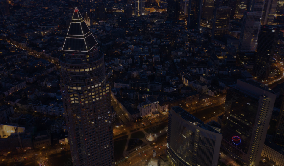 Frankfurt skyline at night